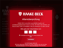 Tablet Screenshot of haake-beck.de